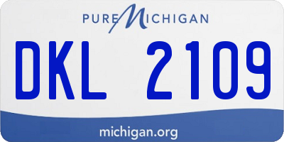 MI license plate DKL2109