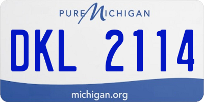 MI license plate DKL2114
