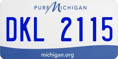MI license plate DKL2115