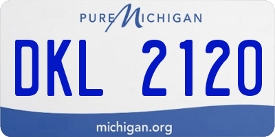 MI license plate DKL2120