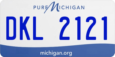 MI license plate DKL2121