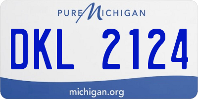 MI license plate DKL2124