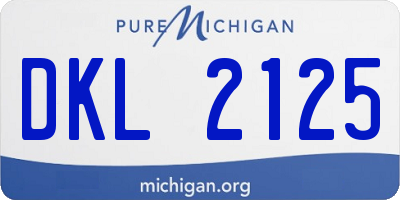 MI license plate DKL2125