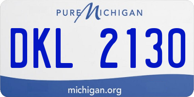 MI license plate DKL2130