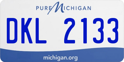 MI license plate DKL2133
