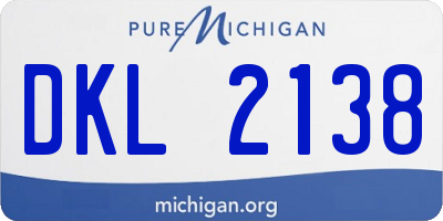 MI license plate DKL2138