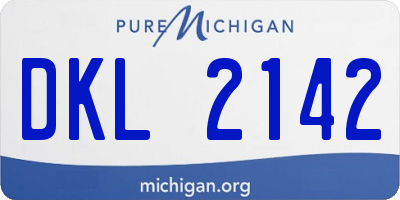 MI license plate DKL2142