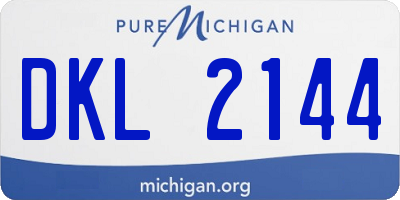 MI license plate DKL2144