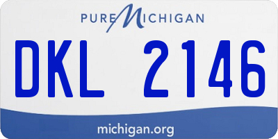 MI license plate DKL2146