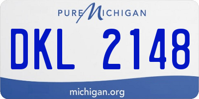 MI license plate DKL2148