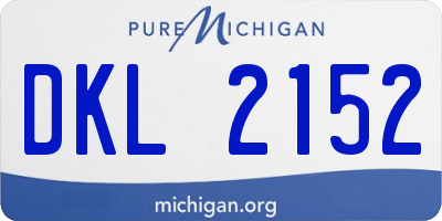 MI license plate DKL2152
