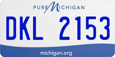MI license plate DKL2153