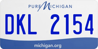 MI license plate DKL2154