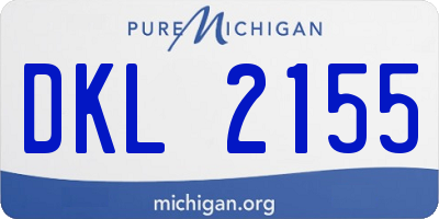 MI license plate DKL2155