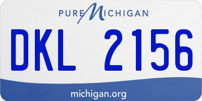 MI license plate DKL2156