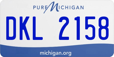 MI license plate DKL2158