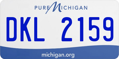 MI license plate DKL2159