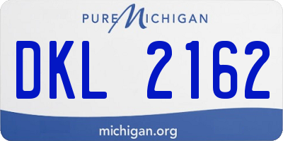 MI license plate DKL2162