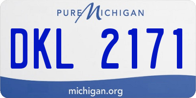MI license plate DKL2171