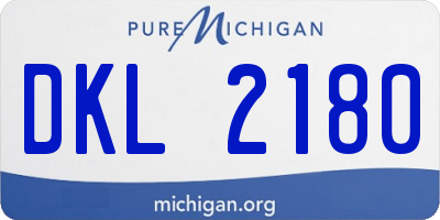 MI license plate DKL2180