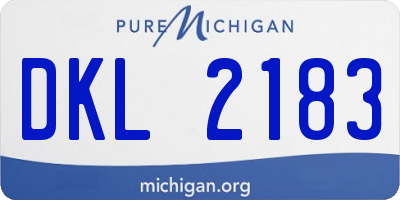 MI license plate DKL2183