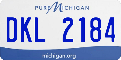 MI license plate DKL2184
