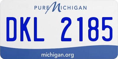 MI license plate DKL2185