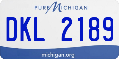 MI license plate DKL2189