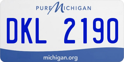 MI license plate DKL2190