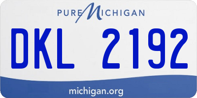 MI license plate DKL2192