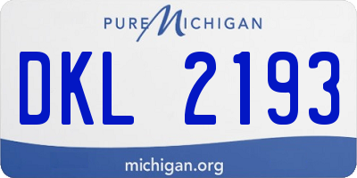 MI license plate DKL2193