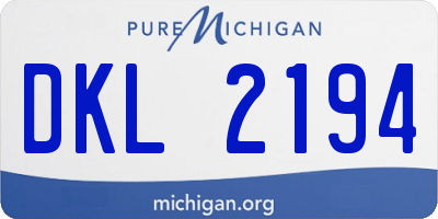 MI license plate DKL2194