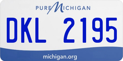 MI license plate DKL2195