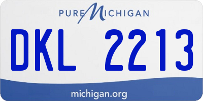 MI license plate DKL2213
