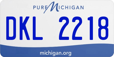 MI license plate DKL2218