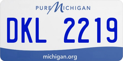 MI license plate DKL2219
