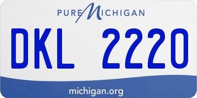 MI license plate DKL2220