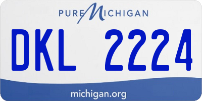 MI license plate DKL2224