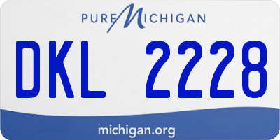 MI license plate DKL2228