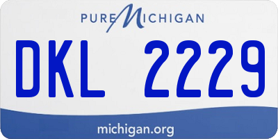 MI license plate DKL2229
