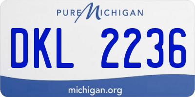 MI license plate DKL2236