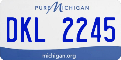 MI license plate DKL2245