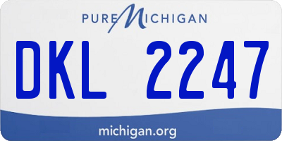 MI license plate DKL2247