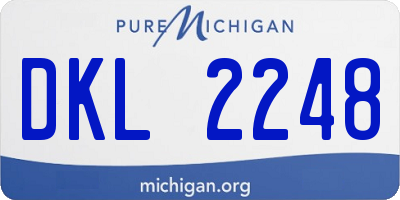 MI license plate DKL2248