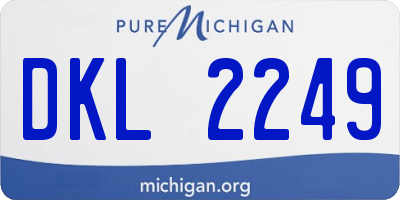 MI license plate DKL2249