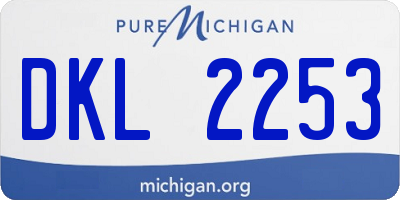 MI license plate DKL2253