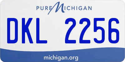 MI license plate DKL2256