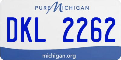 MI license plate DKL2262