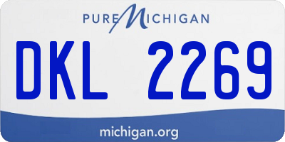 MI license plate DKL2269