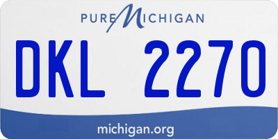 MI license plate DKL2270
